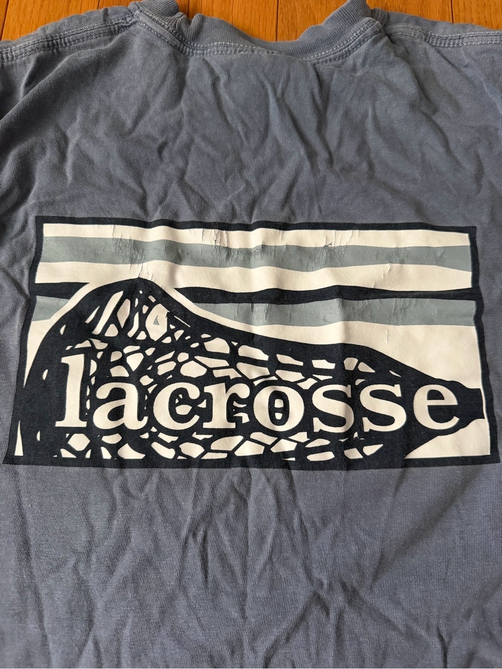 Lacrosse Graphic Long Sleeve in Slate Blue